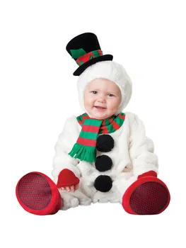 Naujagimio Santa Claus Cosplay Kostiumų Pavasarį, Rudenį Kūdikių Jumpsuit Medvilnės Mergaitės Berniukai Helovinas Sniego Kostiumas