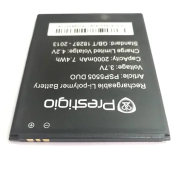 Naujas 2000mAh Bateriją PSP5505DUO Už Prestigio MultiPhone PSP5505 PSP 5505 DUO Bateria Batterie mobiliojo Telefono Baterijų