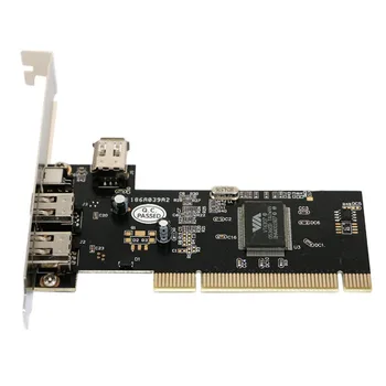 Naujas 3 jungtys Firewire IEEE 1394 4/6 Pin PCI, kad 1394 DV Kortelės Valdytojas Video Capture Card Adapteris HDD MP3, PDA #6341