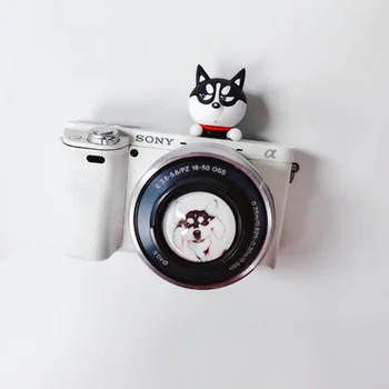 Naujas 3D Animaciją šunelis Huskie mėgėjams SLR Fotoaparato Blykstės kontaktinės jungties hotshoe dangtelis Canon 