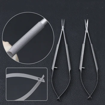 Naujas 4pcs/set oftalmologijos microsurgical priemones 12,5 cm žirklės+Adatų laikikliai +pincetas nerūdijančio plieno chirurgijos įrankis