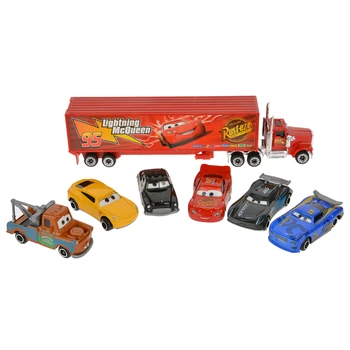 Naujas 7 Vnt/Set Disney Cars 3 Žaibas McQueen Jackson Audra Medžiagos Uncle Mike Sunkvežimių Lydinio Metalo Automobilio Modelio Vaikų Dovanų