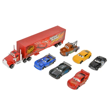 Naujas 7 Vnt/Set Disney Cars 3 Žaibas McQueen Jackson Audra Medžiagos Uncle Mike Sunkvežimių Lydinio Metalo Automobilio Modelio Vaikų Dovanų