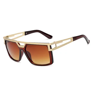 Naujas aikštėje negabaritinių akiniai nuo saulės vyrams prabangos prekės derliaus dizaineris Stačiakampis veidrodis Shield saulės akiniai atspalvių uv400 Aukštos Kokybės
