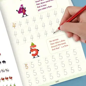 NAUJAS anglų Sekimo Knygos Daugkartinio naudojimo, Vaikų Copybook Popieriaus Praktikos Darbaknygę Žaislai Alligraphy Ranka Rašyti Vaikams, Kūdikių Menas