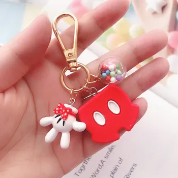 Naujas Animacijos Mielas Mickey Minnie Keychain Maišelį Pakabukas paketų prižiūrėtojų raktinę Mergaičių Žaislas dovana