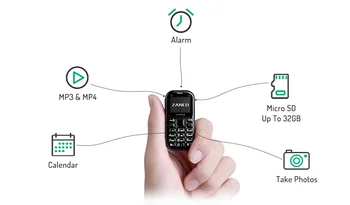 Naujas atvykimo Pakuotėje 10 x ZANCO Maža t2 Mažiausias Pasaulyje Telefonas su 3G GSM/WCDMA Mini Korinio Atrakinta Mobilus Pirkti factory direct