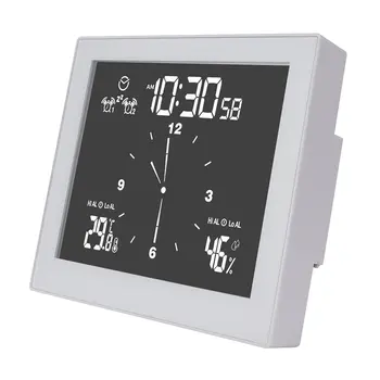 Naujas Atvykimo Skaitmeninis Laikrodis su Termometras su Drėgmėmačiu Vandeniui IP65 Vonios Dušo Kambarys, Laikrodis, Temperatūra, Drėgmė, Signalizacija