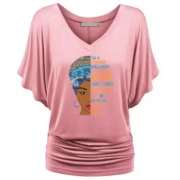 Naujas Atvykimo T-Marškinėliai Moterims Stiprus Welanin Lapkričio Raidžių Spausdinti Lotus Rankovėmis T-Shirt Moterų Plius Dydis