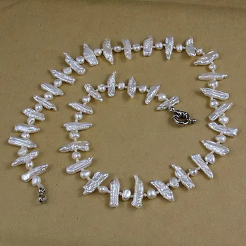 Naujas Atvykimo Terisa Perlų Vėrinį Balta Spalva AA 4MM 15MM Baroko Originali Gėlavandenių Perlų Papuošalai Vestuvių, Gimtadienio Dovana Moterims