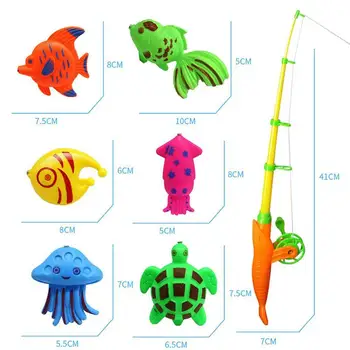 Naujas Atvykimo vaikams žaislų, Žvejybos, Žuvų Modelis Magnetinis Vonia Nustatyti, Dovana Kūdikiui, Vaikams - 15vnt
