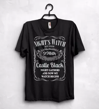Naujas Aukštos Kokybės Marškinėliai, Naktį Žiūrėti Marškinėliai Aukščiausio Viešpaties Jon Snow Stark Pilis Juoda Martin Vasaros T-shirt