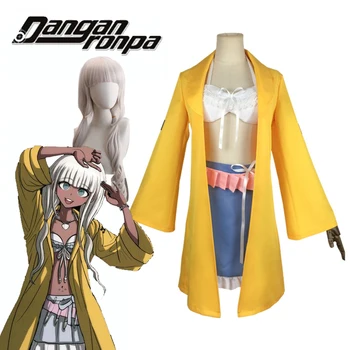 Naujas Danganronpa V3 Cosplay kostiumai, Angie Yonaga vienodą Moterų Anime uniformos Palto / Sijonas / liemenėlė / diržas / Perukai Helovinas