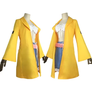 Naujas Danganronpa V3 Cosplay kostiumai, Angie Yonaga vienodą Moterų Anime uniformos Palto / Sijonas / liemenėlė / diržas / Perukai Helovinas
