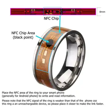 Naujas Desig Protingas Žiedo NFC ID Kortelės Daugiafunkcinis Vandeniui Protingas Magic Smart Dėvėti Piršto Skaitmeninis Žiedas NFC Telefoną