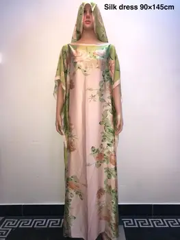 Naujas Elegantiškas Europos spausdinti šilko suknelės nemokamai dydis KAftan moterų dresss rungtynės šalikas Afrikos suknelės moterims