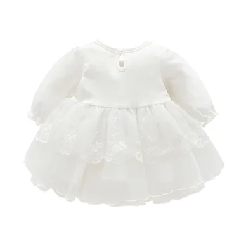 Naujas Gimęs Kūdikis Mergina Drabužius 2020 Vestidos Krikštynų Suknelė Baby Girl Nėriniai Siuvinėjimo Baby Baltas Krikšto Suknelės 3 6 9 Mėnesius