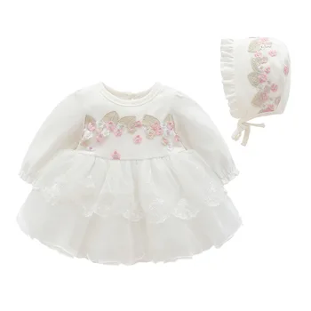 Naujas Gimęs Kūdikis Mergina Drabužius 2020 Vestidos Krikštynų Suknelė Baby Girl Nėriniai Siuvinėjimo Baby Baltas Krikšto Suknelės 3 6 9 Mėnesius