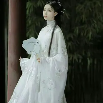 Naujas Hanfu Suknelė Kinijos Moterų Ilgas Chalatas, Ming Dinastijos Hanfu Senovės Drabužių, Tradicinių Elegantiškas Klasikinio Šokio Scenos Kostiumai