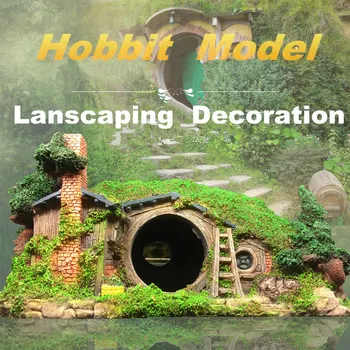 Naujas Hobbit Modelis Akvariumas Pastogės, Namų Dekoravimo, Roplių, Žuvų, Krevečių Bakas Slepiasi Roko Urvas Lanscaping Ornamentu