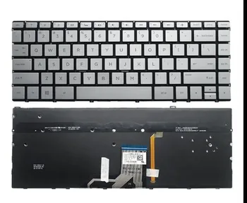 Naujas HP ENVY 13-ah0000 13t-ah100 13t-ah000 Klaviatūros MUMS Apšvietimu sidabro juoda