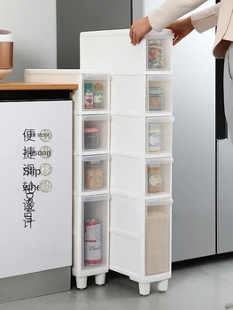 Naujas Japonija Stilius Itin Siauros Siūlės Makiažas Organizatorius Virtuvės Šaldytuvo Kampe Naktiniai Plastikinę Dėžutę Tualeto Laikymo Spintos