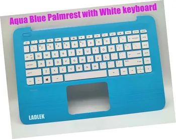 Naujas JAV Mėlyna Palmrest balta klaviatūra HP Stream 14-ax025nl/14-ax028nl/14-ax029nl/14-ax030nl