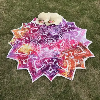Naujas Jogos Apvalus Kilimėlis Indijos Mandala Gobelenas Lotus Jogos Kilimėlis Bohemijos Gėlių Spausdinti Skara Kutas Nepraleidžia Paplūdimio Kilimėlis