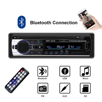 Naujas JSD520 12V Automobilio Radijo Stereo FM MP3 Audio Grotuvas palaiko 
