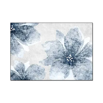 Naujas Kinų Stiliaus Blue Jasmine Gėlių Pilka Balta Kiliminė Danga Kambarį Šiuolaikinės Abstrakčios Spalvos Blukimas Gėlių Kilimas Kilimėlis Kambarys