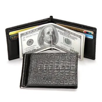 Naujas korėjos versija-ultra plonas aukso katalogą piniginė, krokodilo modelis gyvatė mados mini kortelė pakuotėje creative piniginės