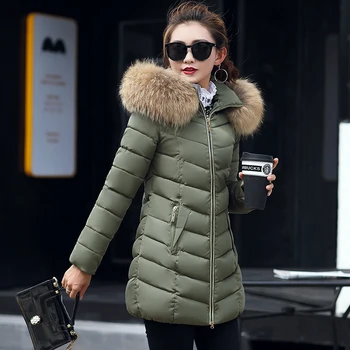 Naujas korėjos žiemos striukė moterims, su gobtuvu parkas ponios drabužiai chaqueta mujer elegantiški paltai ir striukės moterims outwear 2019 BLD1273