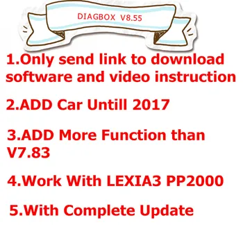 NAUJAS Lexia 3 Diagbox V9.68 V8.55 V7.83 Versija 9.68 pridėti daugiau automobilių modeliai citroen/už peogeot, nei V 7.83 LEXIA3 Diagbox 8.55
