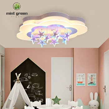 Naujas Lubų Šviesos Mergina, Vaikų Kambario, Miegamojo, Modernios LED Apšvietimo Paviršinio montavimo Nuotolinio Valdymo Kambarinė Lempa Lampara Techo