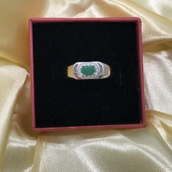 Naujas mados gamtos smaragdas žiedas 4 mm * 5mm originali smaragdas sidabro žiedas sidabro smaragdas vestuvinis žiedas moters