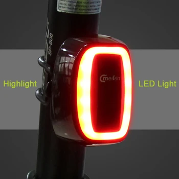 NAUJAS Meilan X6 Bike Bicycle Light Belaidžiai Galiniai Lazerio Šviesos USB Įkrovimo Smart Lempų MTB Dviračių Saugos Įspėjimas Led