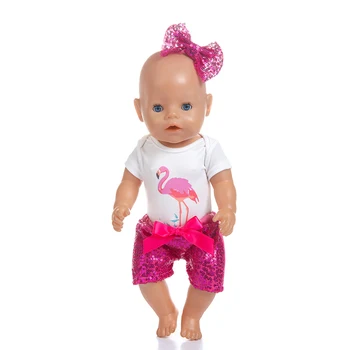 Naujas Meired Blizgesį Drabužius gimęs kūdikis 43cm Lėlės Drabužiai 17inch baby doll