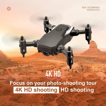 Naujas Mini Drone su 4K vaizdo Kamera HD Sulankstomas Tranai Vienas Pagrindinių Grįžti FPV Quadcopter Sekite Mane RC Sraigtasparnis Quadrocopter Vaikas Žaislų