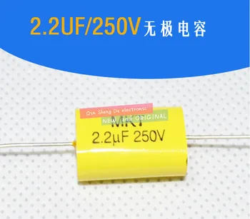 Naujas MKT 2.2 UF 250V 13*25MM xial nešioti širdyje ne poliškumas kino kondensatorius NAUJAS