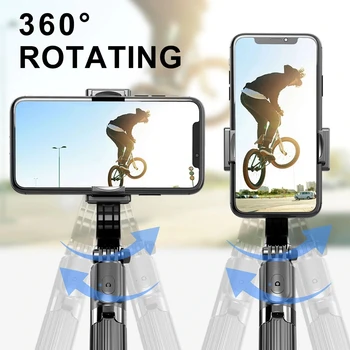 NAUJAS Mobilusis telefonas stabilizavosi selfie stick Anti-shake nešiojamą gimbal vaizdo fotografavimo stabilizatorius Giroskopas L08 trikojo selfie stick