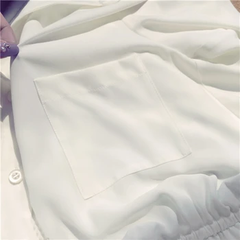 Naujas Moterų Baltos V-kaklo, Juosmens ilgomis Rankovėmis Mini Suknelė karšto pardavimo