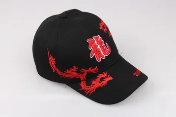 Naujas Moterų kietojo stiliaus kinijos drakonas siuvinėjimo hip-hop baseabll kepurės Suaugusių vyrų Trucker skrybėlės Reguliuojamas gorros