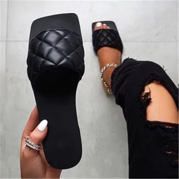 Naujas Moterų Sandalai Stiliaus Vasaros Bateliai Moterims Butas Sandalai Guminiai Batai 2020 Odos Skaidres Plius Dydis Soulier Femme
