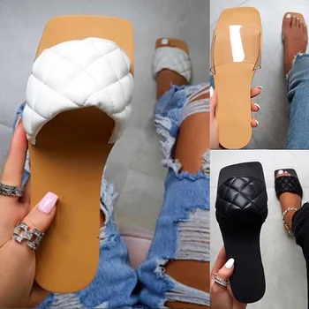 Naujas Moterų Sandalai Stiliaus Vasaros Bateliai Moterims Butas Sandalai Guminiai Batai 2020 Odos Skaidres Plius Dydis Soulier Femme