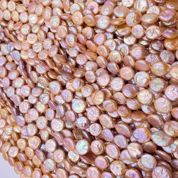 Naujas Mygtukas Formos Perlas Natūralių Gėlavandenių Perlų 