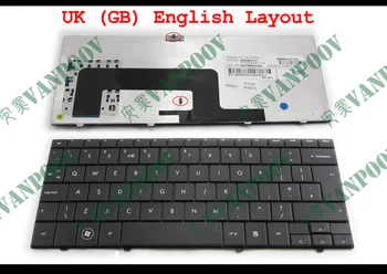 Naujas Notebook Nešiojamojo kompiuterio klaviatūra HP Mini 700 1000 1100 Black UK GB Versija anglų kalba - 496688-031, 504611-031