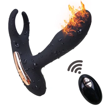 Naujas Nuotolinio Valdymo Prostatos Massager USB Įkrovimo Strapon Vyrams Analinis Vibratorius, Sekso žaisliukai Vyrams Šildymo Analiniai Kištukai Produktus