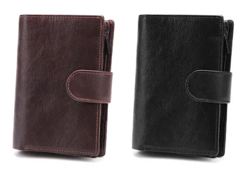 Naujas odinis maišelis paso vyriškos rankinės, piniginės Multi-funkcija verstos odos dokumentas maišelį Didelės talpos trumpas piniginės