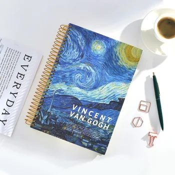 Naujas Pagrindinis Tapybos Serija Creative Van Gogho Meno Literatūros Vertus Sąsiuvinis Van Gogh Mėnesio Planuotojas Darbotvarkės Organizatorius Mielas Kelionės