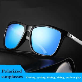 Naujas poliarizuota vyrų, moterų, akiniai nuo saulės Anti UV vairuotojo veidrodis Lauko sporto dekoratyviniai stiklai Mg Al kojų apsauga nuo saulės veidrodėliai OEM